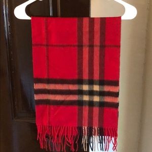 Burberry red check scarf